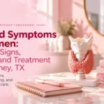 Thyroid symptoms in women including hypothyroidism warning signs in McKinney TX